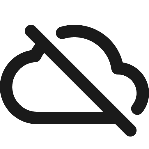 Cloud off icon, line style, from coolicons