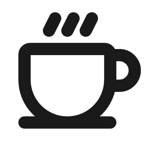 Coffee icon, line style, from coolicons