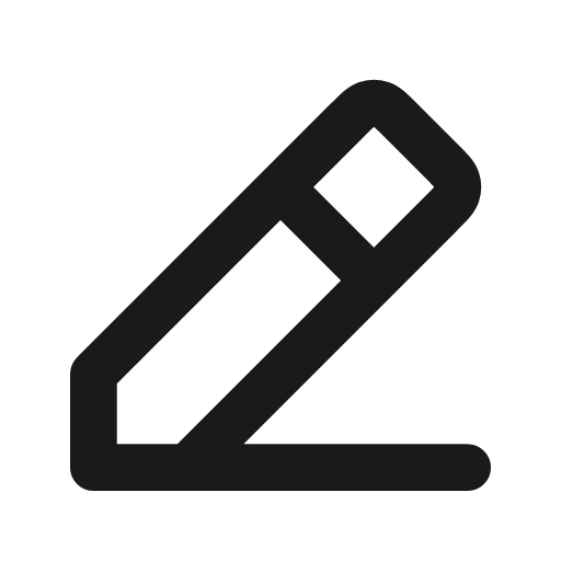 Edit pencil line 01 icon, line style, from coolicons