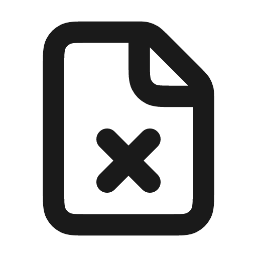 File close icon, line style, from coolicons