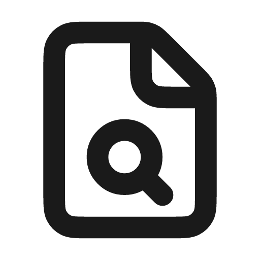 File search icon, line style, from coolicons