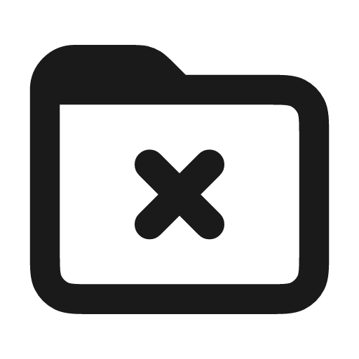 Folder close icon, line style, from coolicons