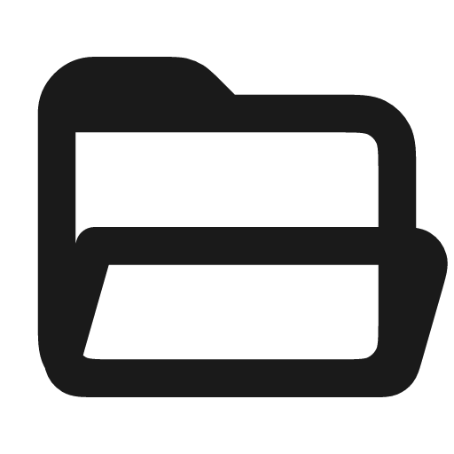 Folder open icon, line style, from coolicons