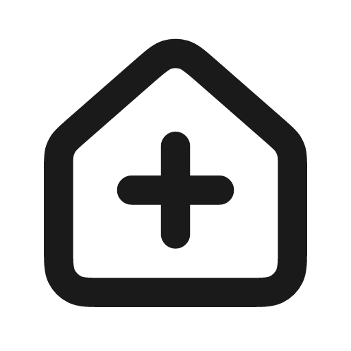 House add icon, line style, from coolicons
