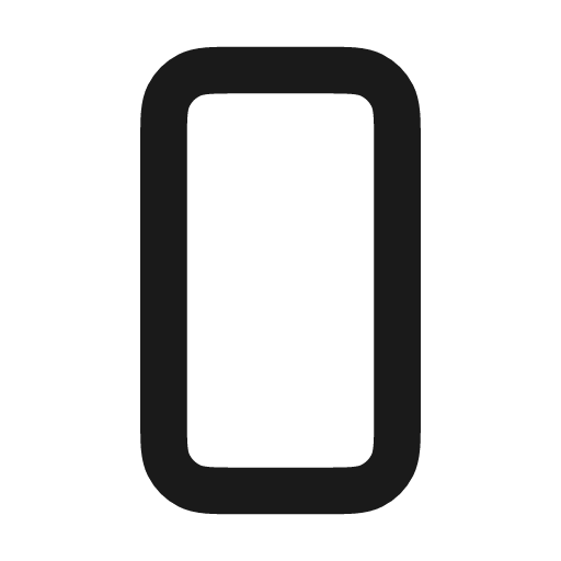 Mobile icon, line style, from coolicons