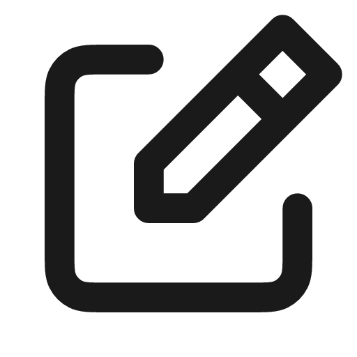 Note edit icon, line style, from coolicons