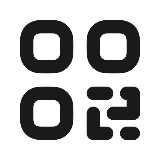 Qr code icon, line style, from coolicons