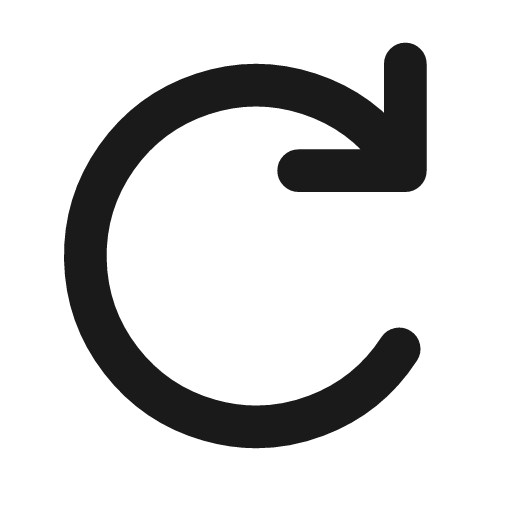Redo icon, line style, from coolicons