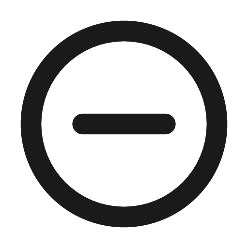 Remove minus circle icon, line style, from coolicons