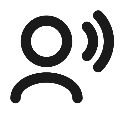User voice icon, line style, from coolicons