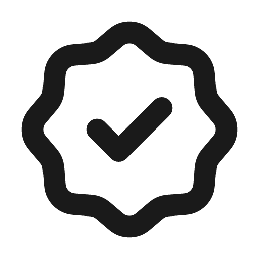 Wavy check icon, line style, from coolicons