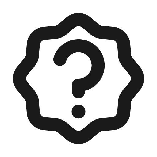 Wavy help icon, line style, from coolicons