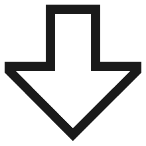 Arrow thick bottom icon, solid style, from CoreUI Free