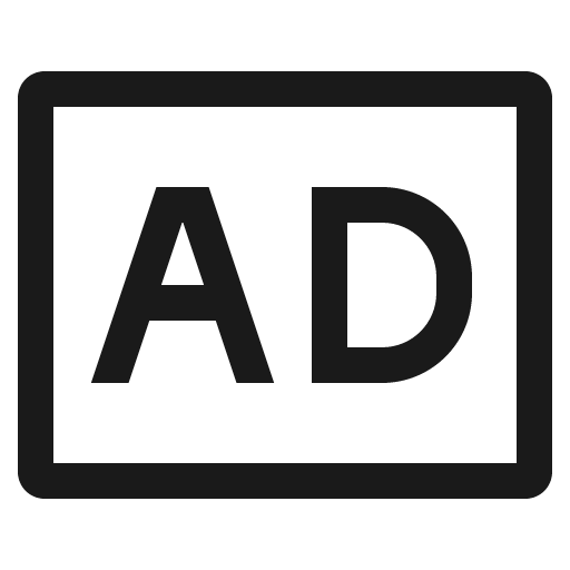 Audio description icon, solid style, from CoreUI Free