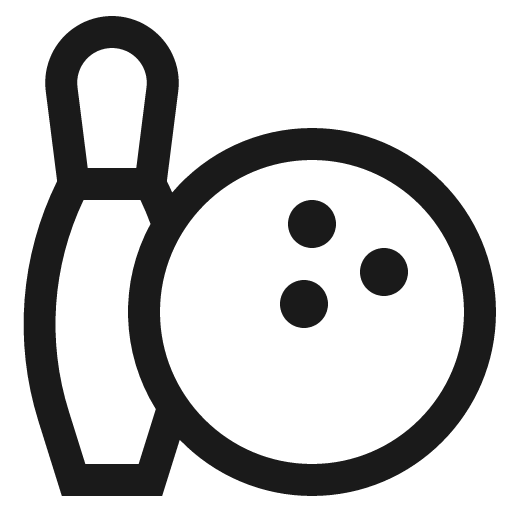 Bowling icon, solid style, from CoreUI Free