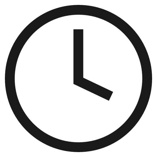 Clock icon, solid style, from CoreUI Free