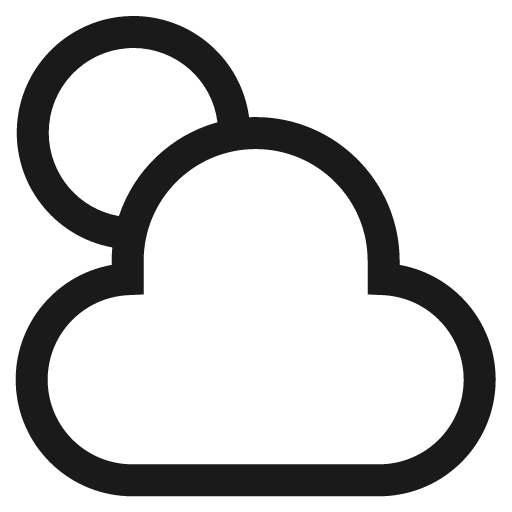Cloudy icon, solid style, from CoreUI Free