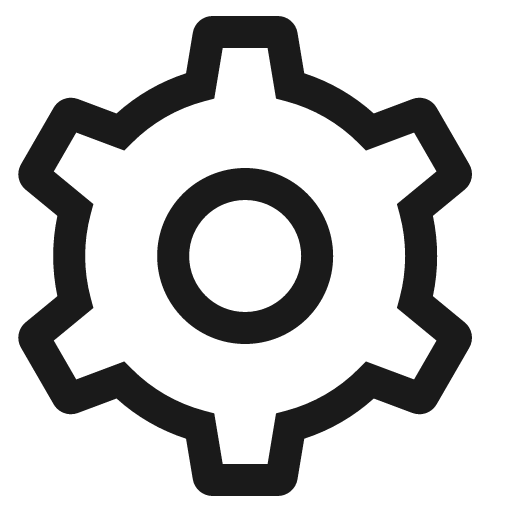 Cog icon, solid style, from CoreUI Free