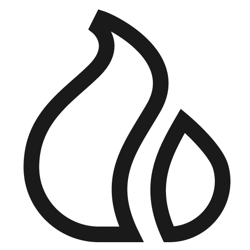Fire icon, solid style, from CoreUI Free