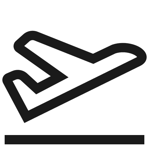 Flight takeoff icon, solid style, from CoreUI Free