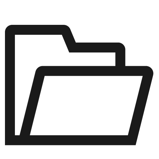 Folder open icon, solid style, from CoreUI Free