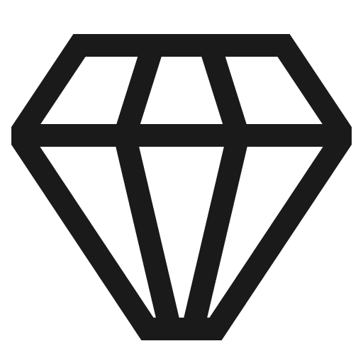 Gem icon, solid style, from CoreUI Free