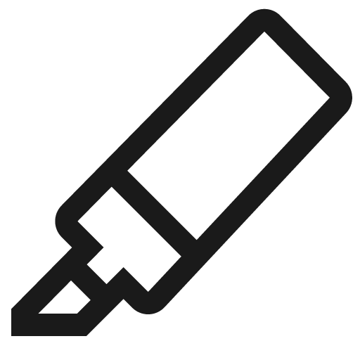 Highlighter icon, solid style, from CoreUI Free