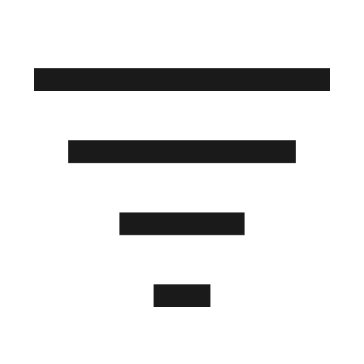 List filter icon, solid style, from CoreUI Free