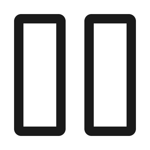 Media pause icon, solid style, from CoreUI Free