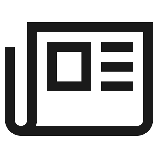 Newspaper icon, solid style, from CoreUI Free