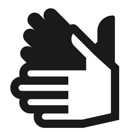 Sign language icon, solid style, from CoreUI Free