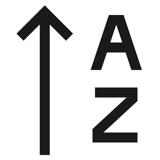 Sort alpha up icon, solid style, from CoreUI Free