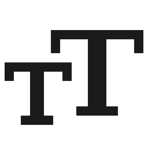 Text size icon, solid style, from CoreUI Free