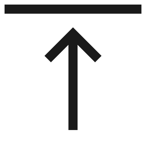 Vertical align top icon, solid style, from CoreUI Free