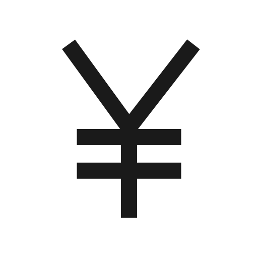Yen icon, solid style, from CoreUI Free
