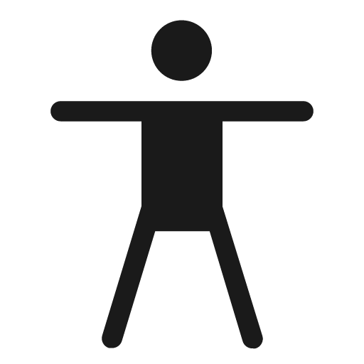Accessibility 2 solid icon, filled style, from Clarity