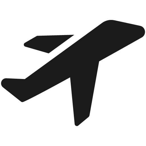 Airplane solid icon, filled style, from Clarity