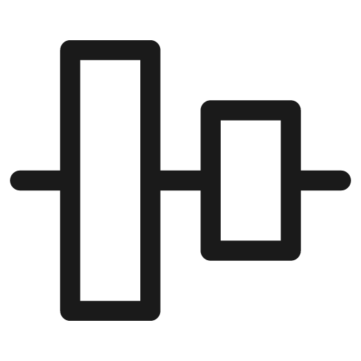 Align middle line icon, outline style, from Clarity