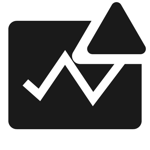 Analytics solid alerted icon, solid style, from Clarity