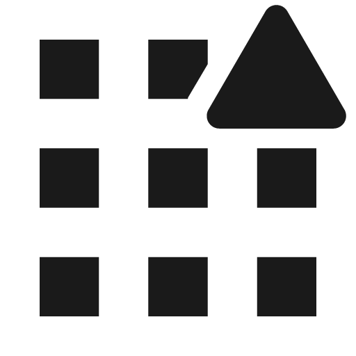 Applications solid alerted icon, solid style, from Clarity