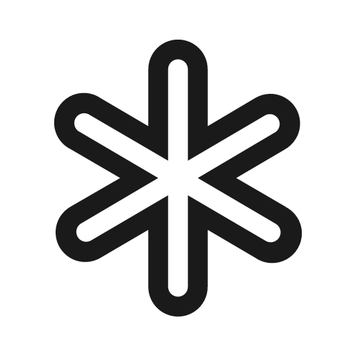 Asterisk line icon, outline style, from Clarity