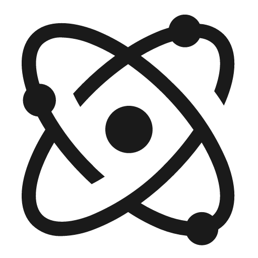 Atom solid icon, filled style, from Clarity