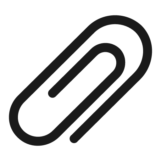 Attachment line icon, outline style, from Clarity