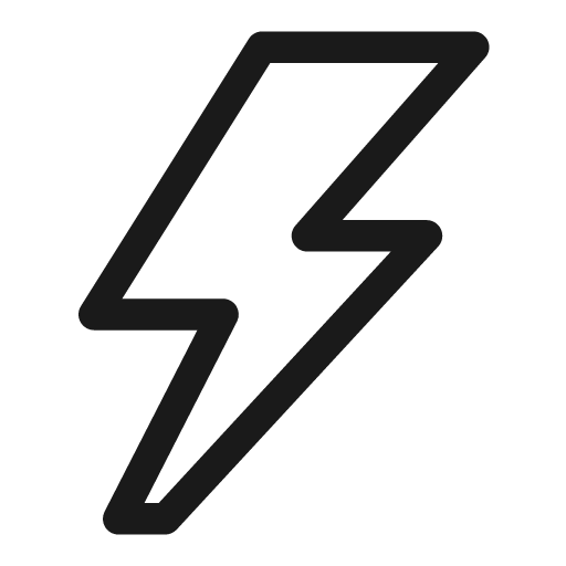 Bolt line icon, outline style, from Clarity