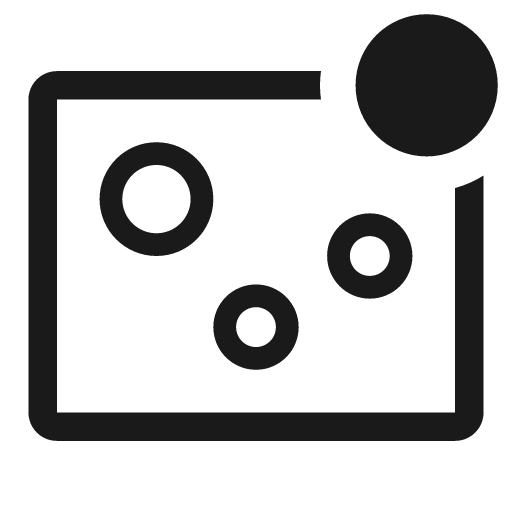 Bubble chart outline badged icon, solid style, from Clarity