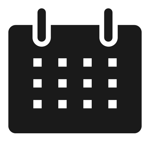 Calendar solid icon, filled style, from Clarity
