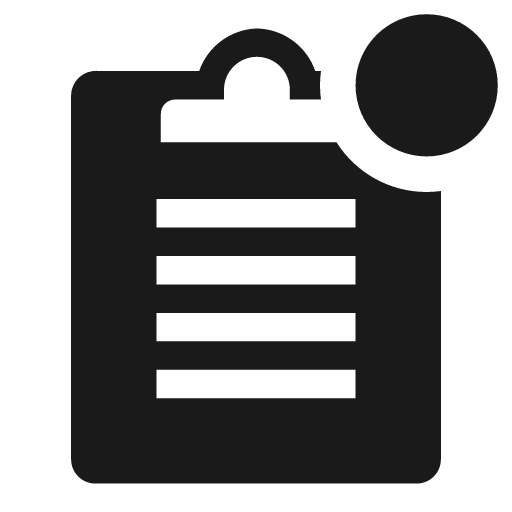 Clipboard solid badged icon, solid style, from Clarity