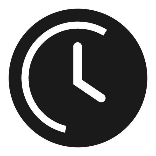 Clock solid icon, filled style, from Clarity