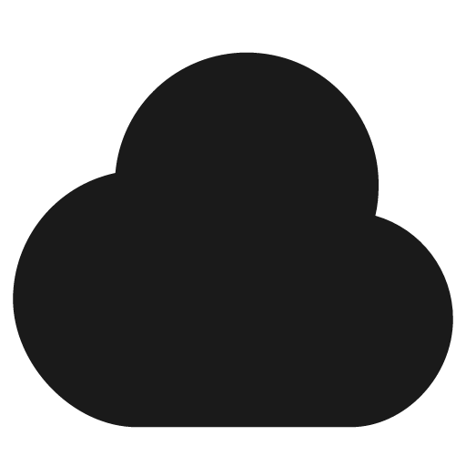 Cloud solid icon, filled style, from Clarity