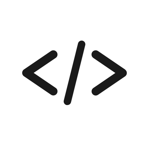 Code line icon, outline style, from Clarity